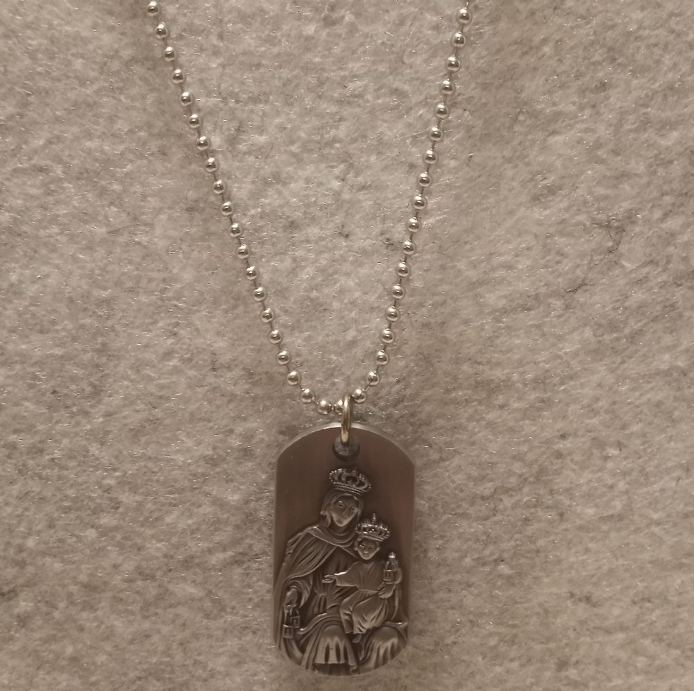 Silver Religious Pendant Necklace